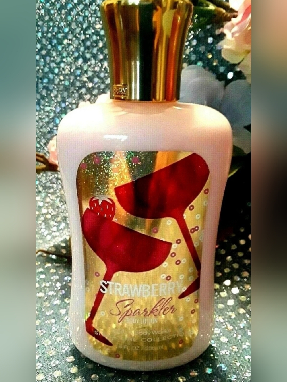 Bath & Body Works Shea Butter & Vitamin e Strawberry Sparkler Lotion 8oz